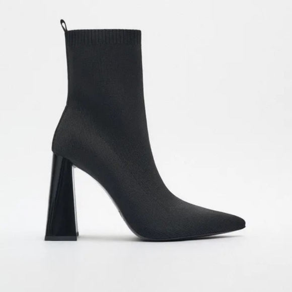 Zara Shoes - ZARA FABRIC HEELED ANKLE BOOTS SZ 9 EU 40
